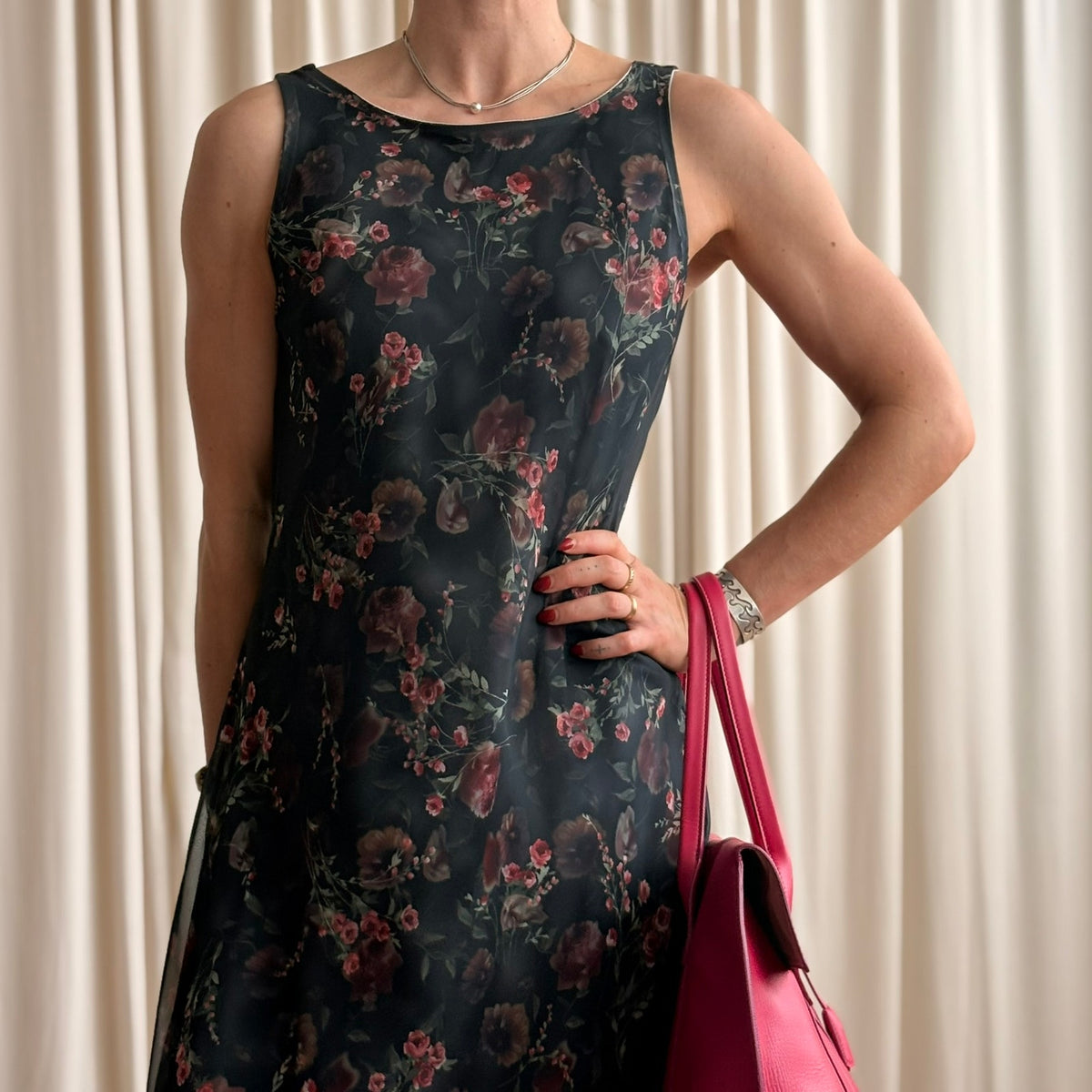 Alyn Page Black Floral Maxi - NWT, Made in USA, Size 11/12 (Fits L)