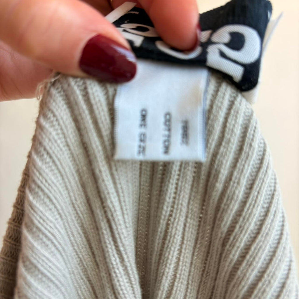 525 Light Sage Green Boat Neck Top - Ribbed, One Size (Fits Small), Made in USA