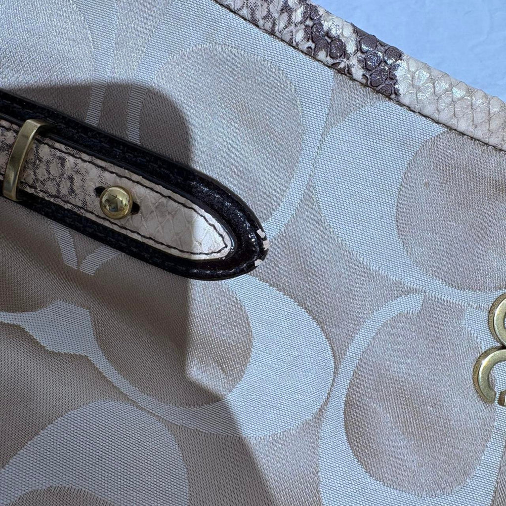 Coach Colette Signature Hobo - Model 16408, Y2K Python Trim