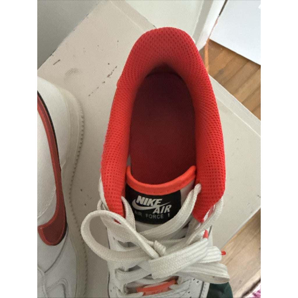 Nike Air Force 1 LV8 GS White Double Swoosh Crimson (CW1574-101) Size 6.5Y