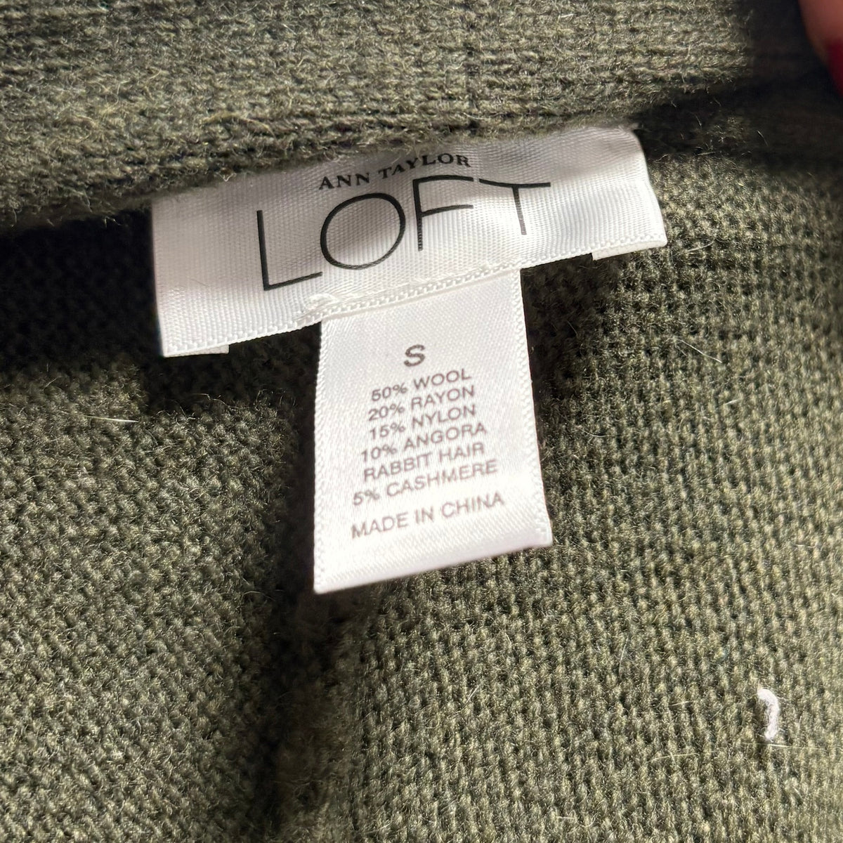 The Loft Forest Green Cardigan - Size Small