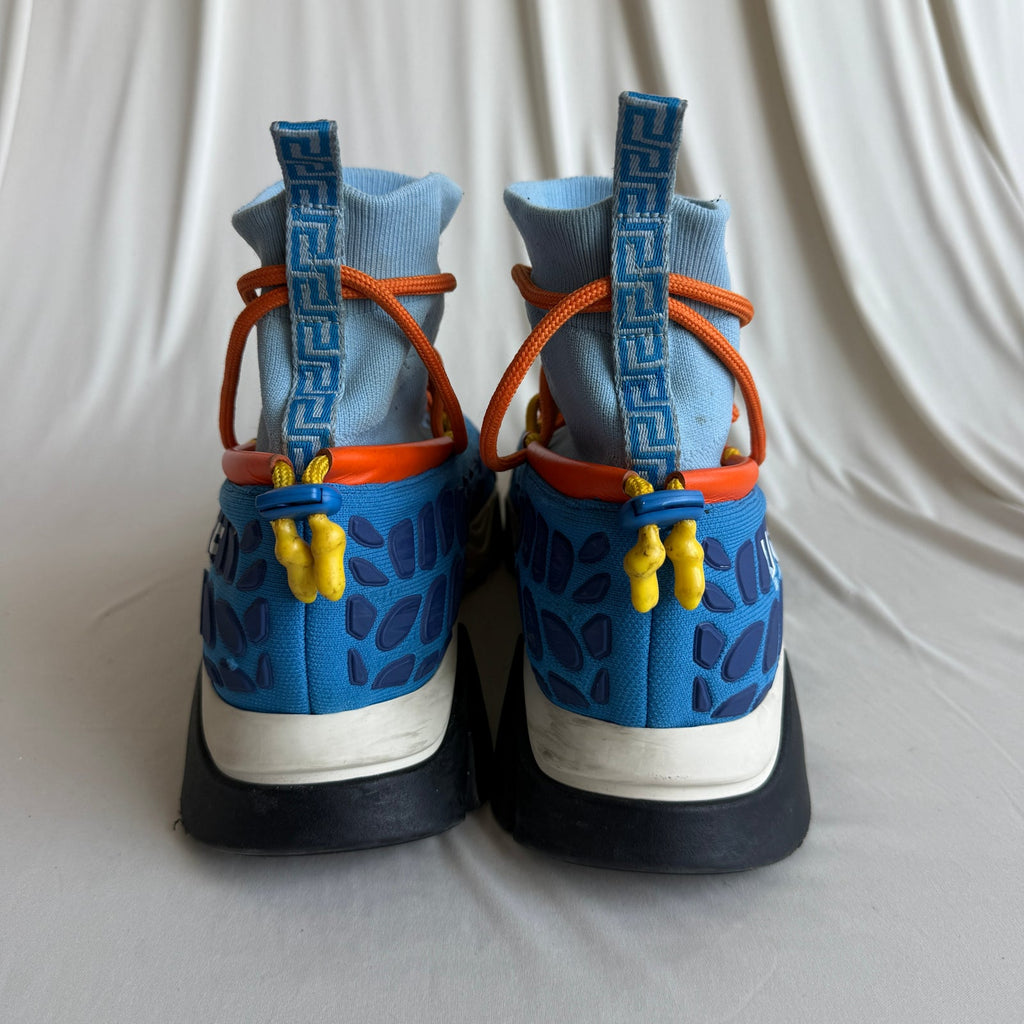 Versace Squalo Knit 'Drawstring - Blue Mens Size 46 (US M13)