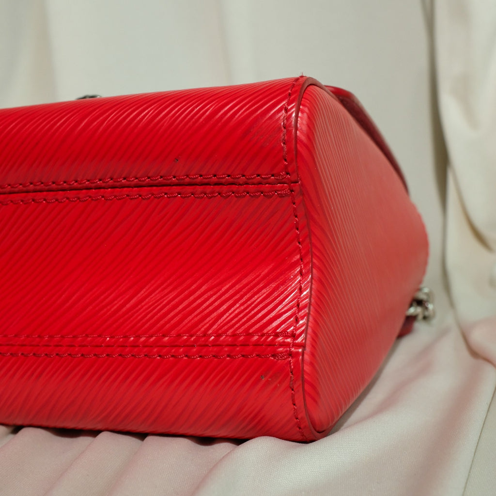 Louis Vuitton Twist MM Crossbody Bag - Red Epi Leather, Silver Hardware