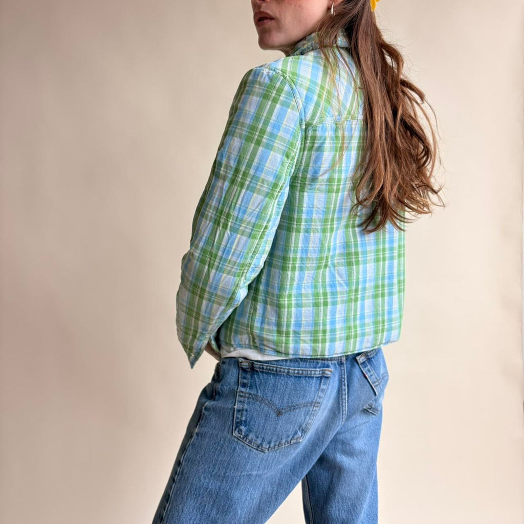 Kate Hill Quilted Reversible Cropped Jacket - Fits Small