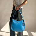 Prada Saffiano Lux Leather Shoulder Bag - Cobalt Blue