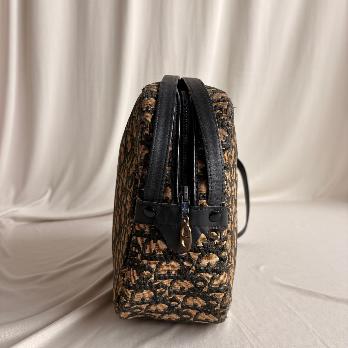Vintage Christian Dior 70s/80s Oblique Jacquard Trotter Shoulder Bag