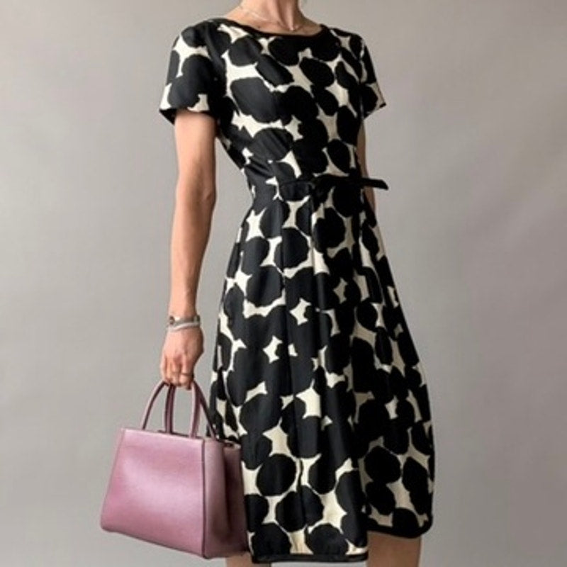 Suzy Perette New York Vintage Silk Polka Dot Cocktail Dress