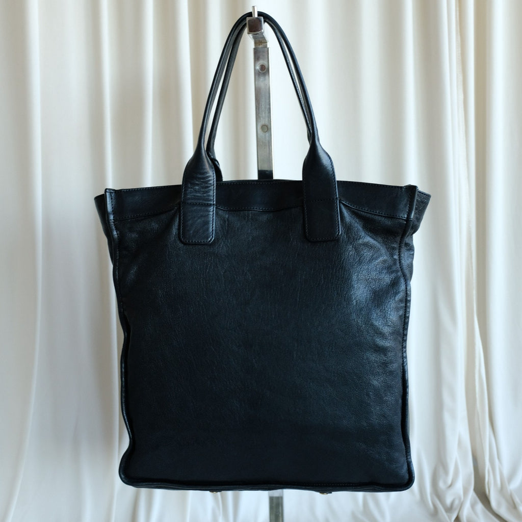 Chloe Black Calfskin Leather Tote, Removable Front Pouch