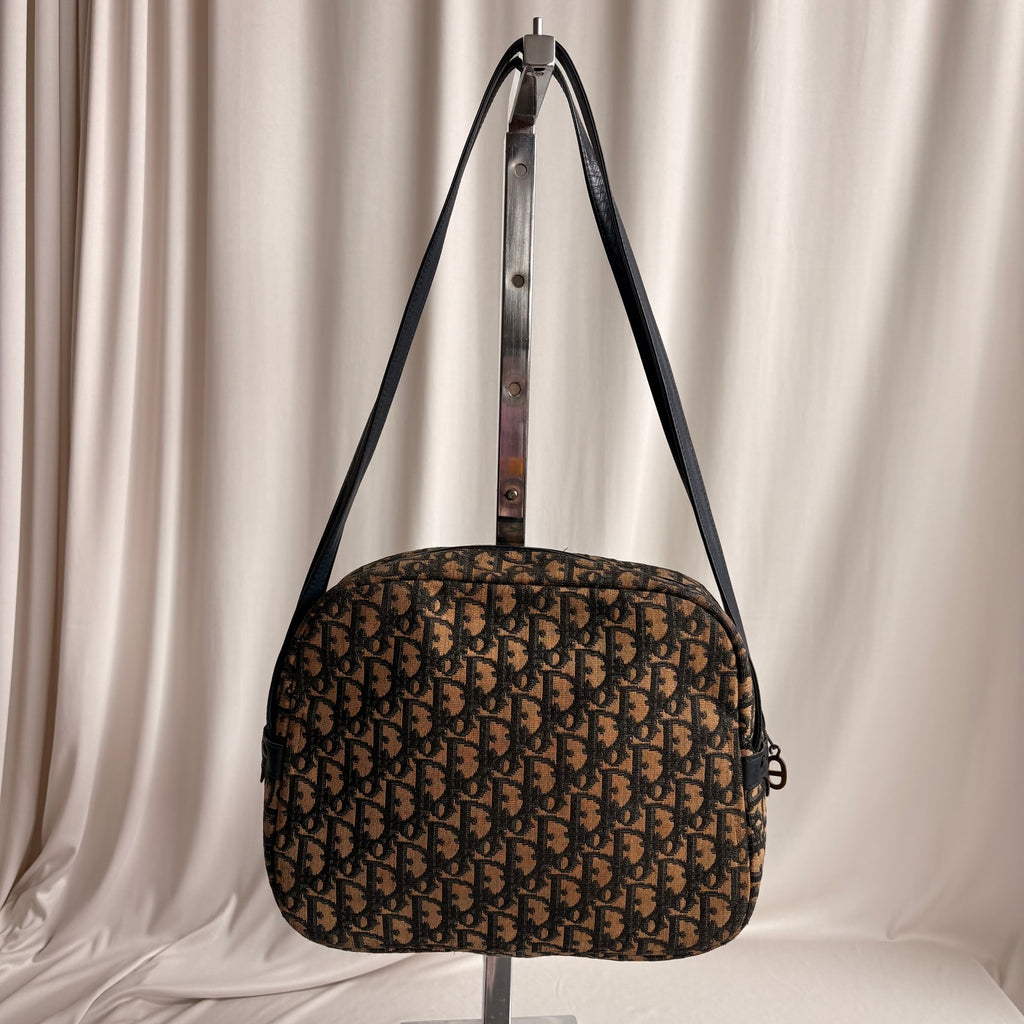 Vintage Christian Dior 70s/80s Oblique Jacquard Trotter Shoulder Bag