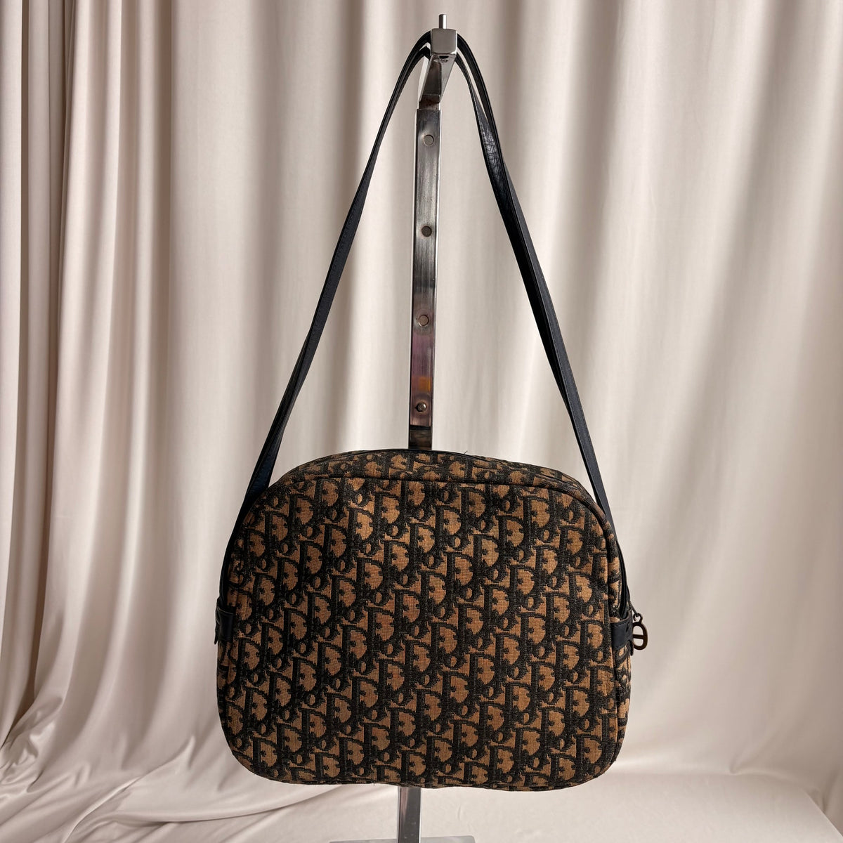 Vintage Christian Dior 70s/80s Oblique Jacquard Trotter Shoulder Bag