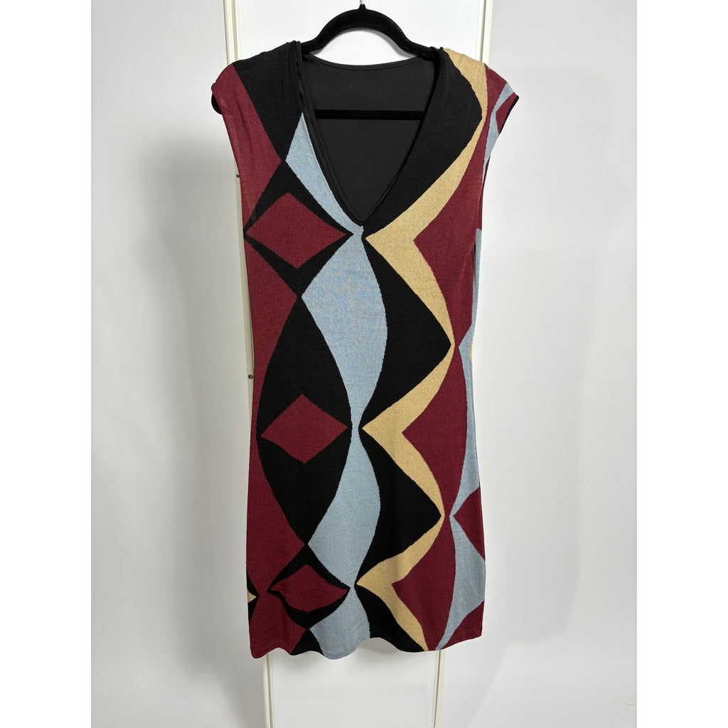 Geometric Print Bodycon Dress - Missoni Vibes