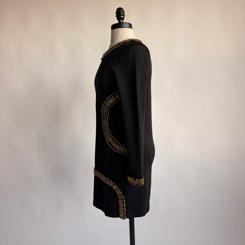 Tomato Black Beaded Shift Dress - NWT