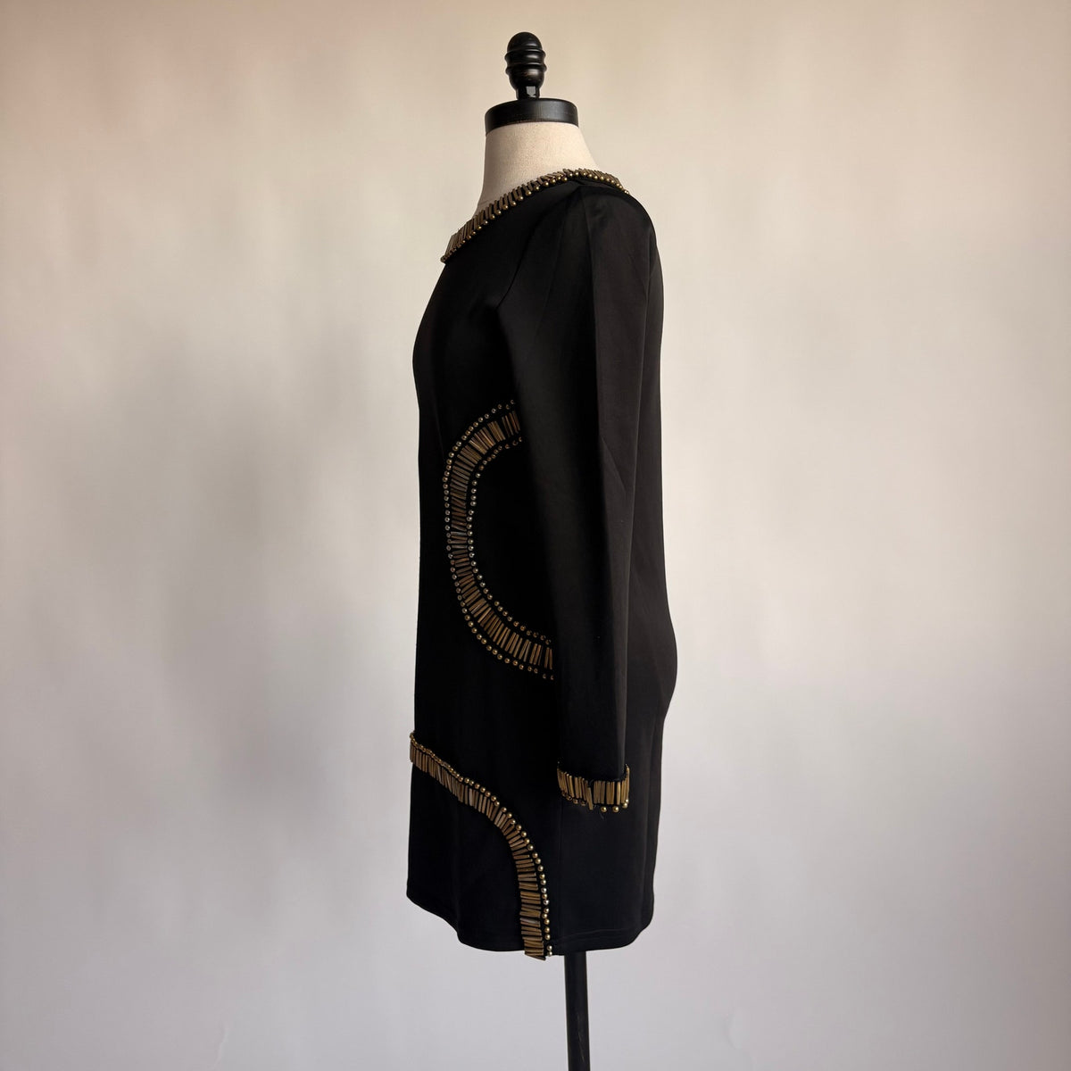 Tomato Black Beaded Shift Dress - NWT
