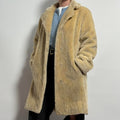 Vintage Portrait Cream Faux Fur Coat - Medium
