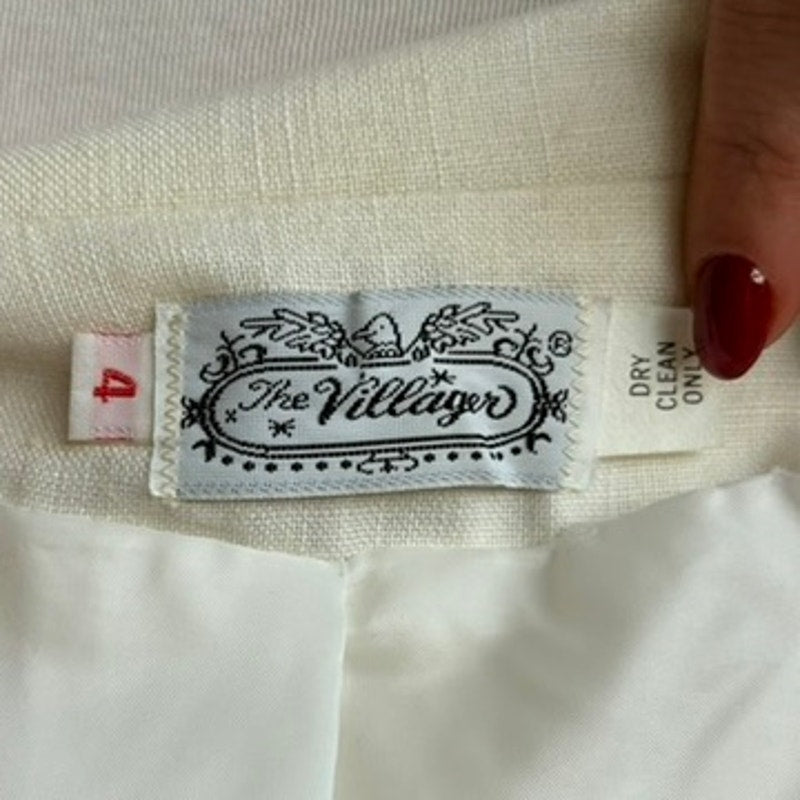 The Villager White Blazer - Size 4