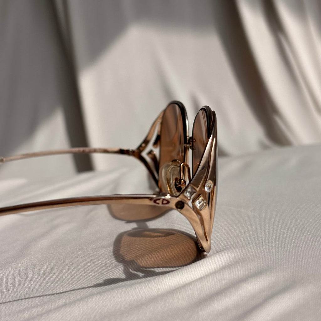 Vintage  Christian Dior 1970s/80s 2250 Sunglasses - Gold