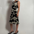 Harve Bernard Black & White Floral Dress - Fits Size 6
