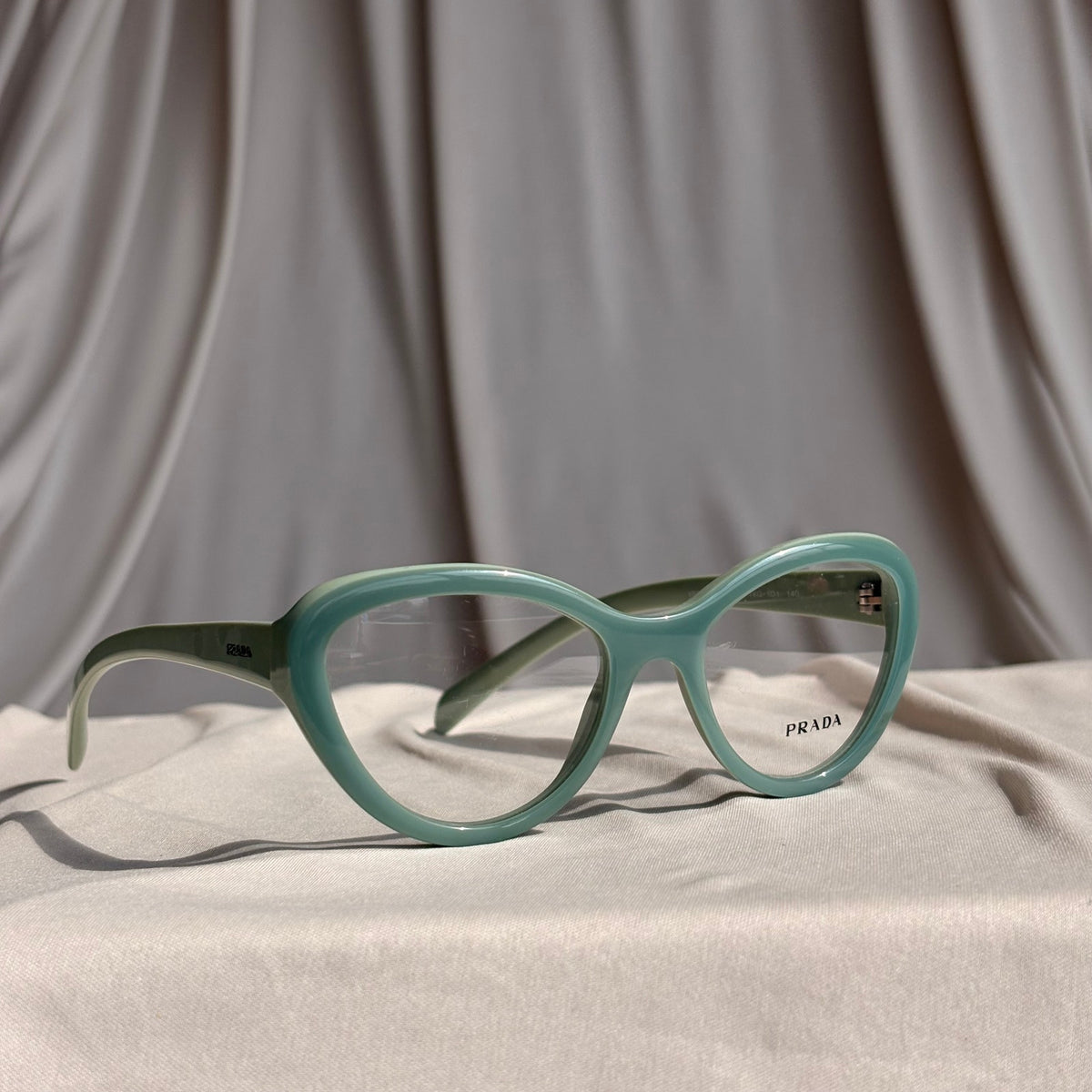 Prada VPR 25R Cat-Eye Eyeglasses - Mint Green, Sage