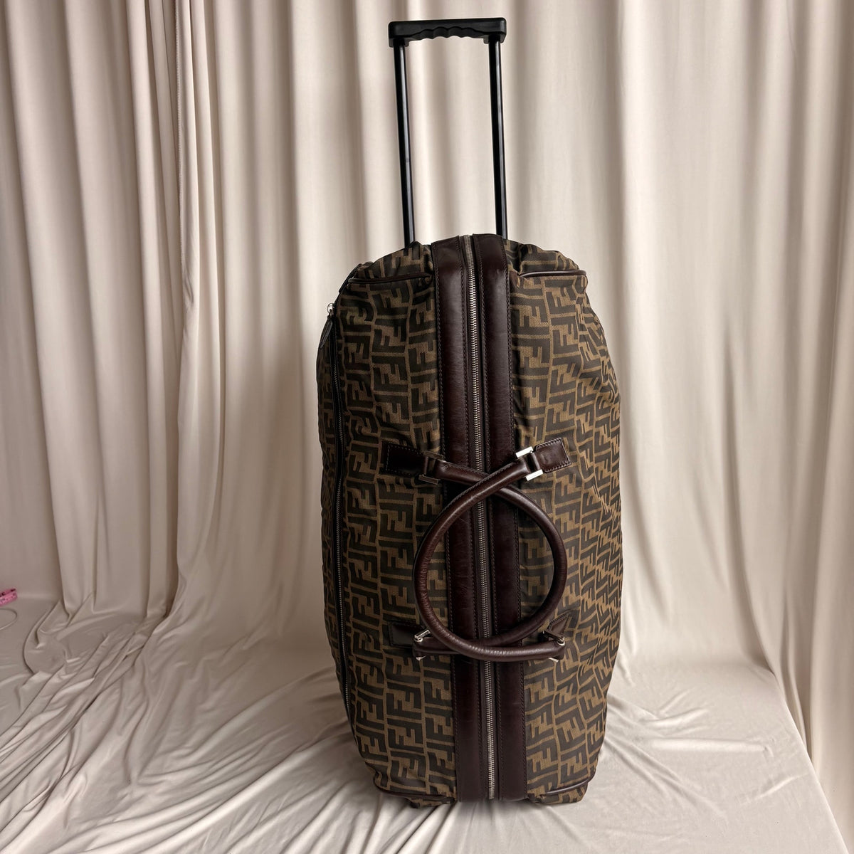 Vintage Fendi Zucca Rolling Duffel Bag / Trolley Case - 1999 Collection