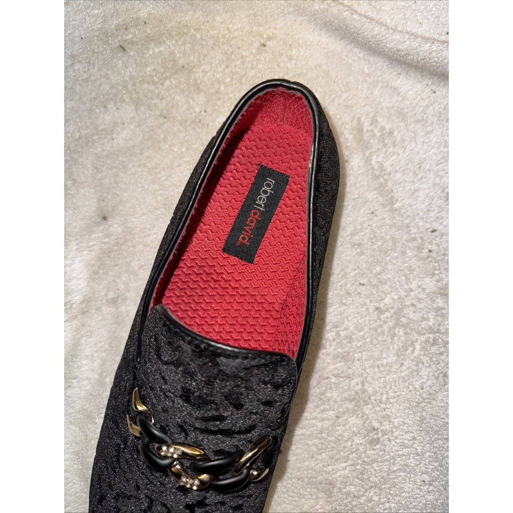 Robert David Men’s Loafer Black Chain Size 12 Splash Shoe