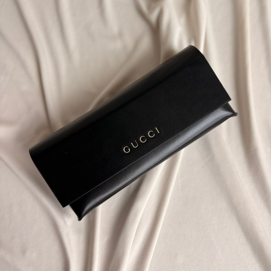 Gucci GG1338S Unisex Sunglasses - Black Acetate, Gold GG Logo, Brand New