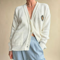 Fall River Knitting Mills Collegiate Cardigan - Embroidered Patches, S/M