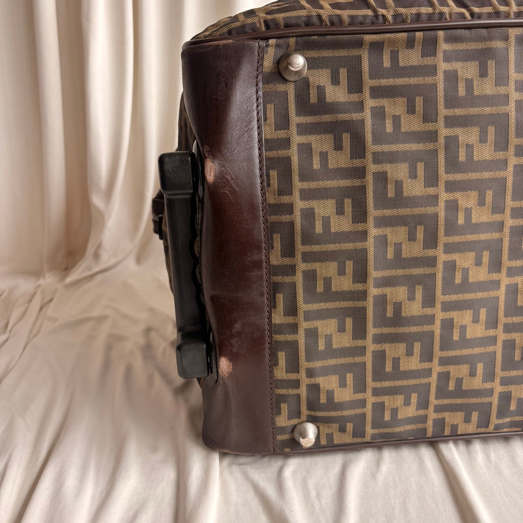 Vintage Fendi Zucca Rolling Duffel Bag / Trolley Case - 1999 Collection