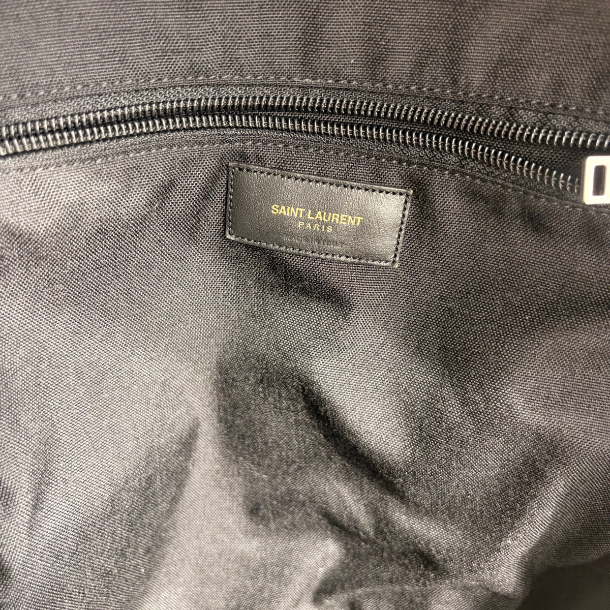 Saint Laurent Silver Metallic Leather City Backpack, 2017