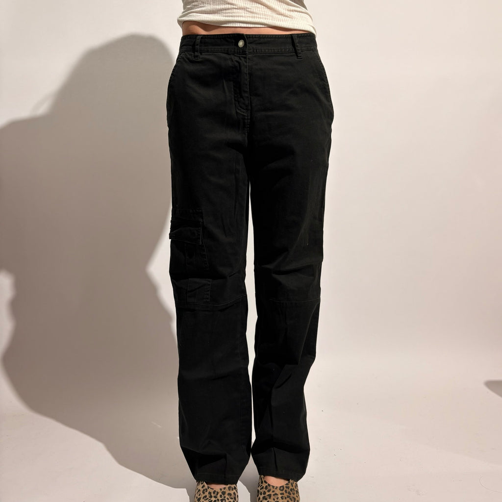 Vintage Chico's Black Low Rise Cargo Pants - Size 0