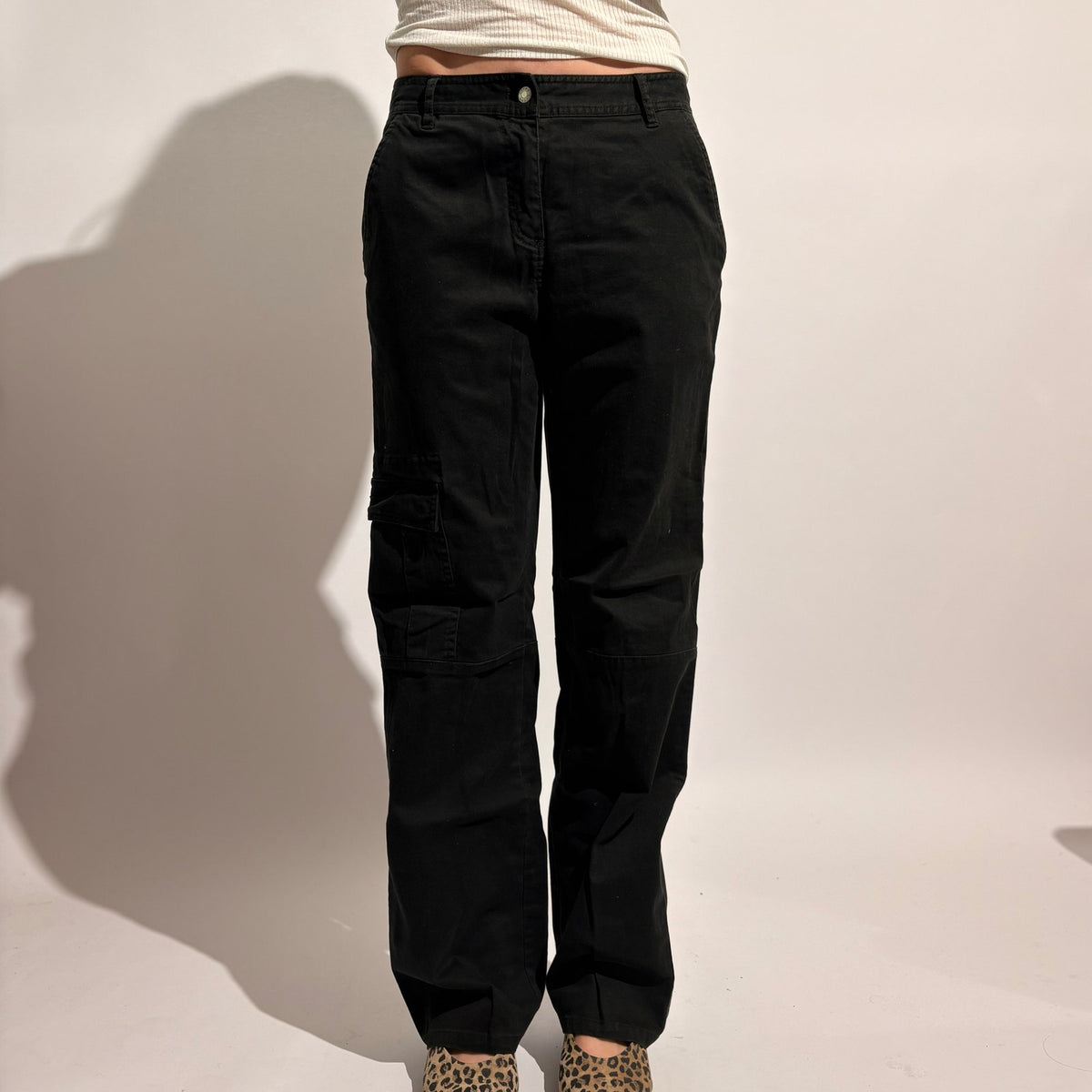 Vintage Chico's Black Low Rise Cargo Pants - Size 0