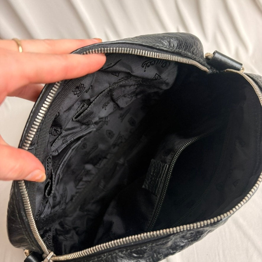 Gucci Crossbody Messenger Bag - Guccissima Leather, Black, Silver Hardware
