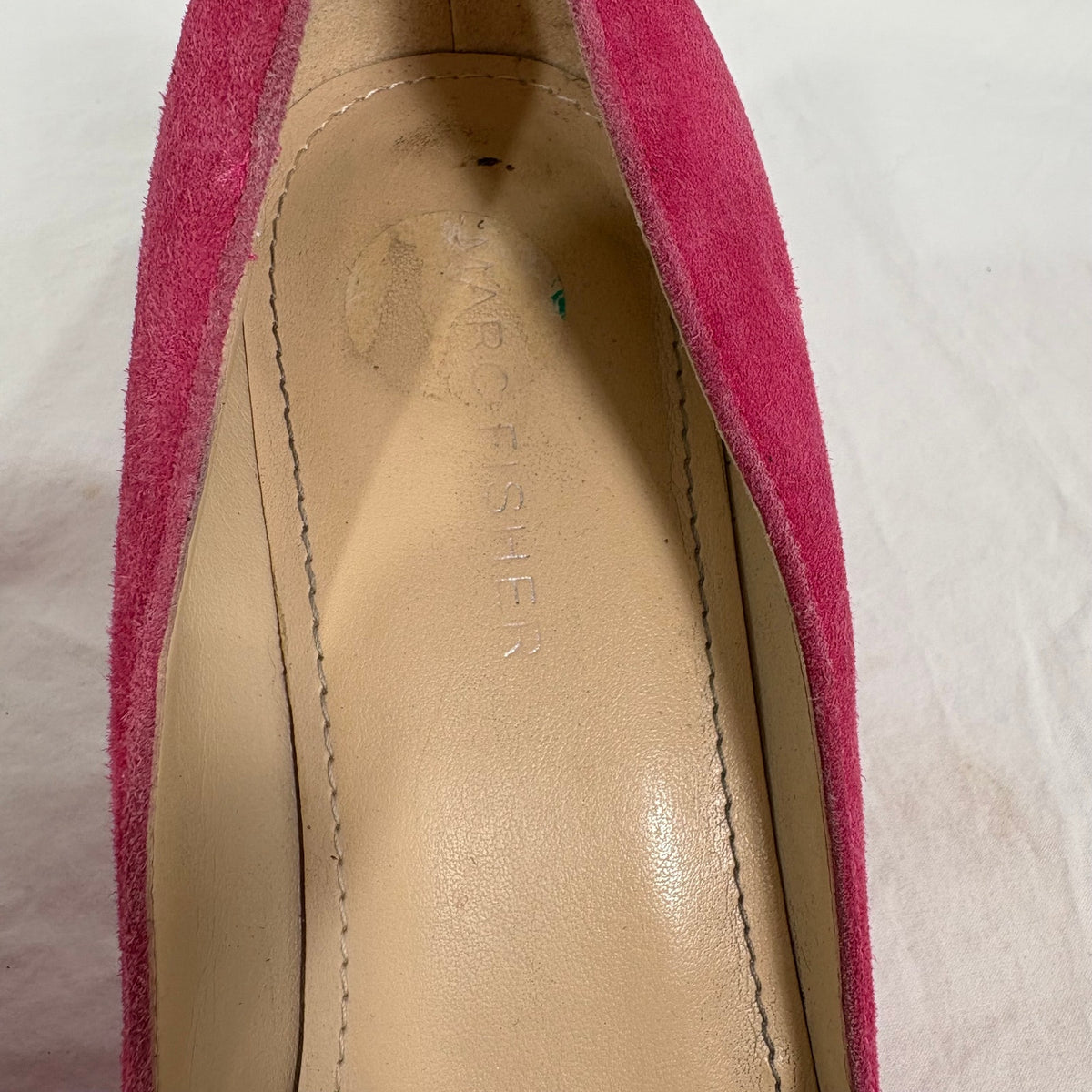 Mark Fisher Bubble Gum Pink Velvet Heels Size 8