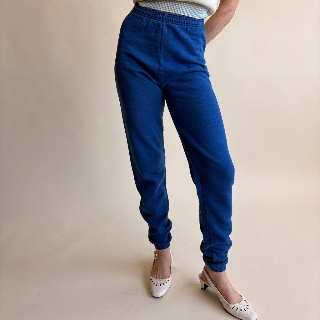 Jerzees by Russell Royal Blue Sweatpants - Made in USA, Size Small