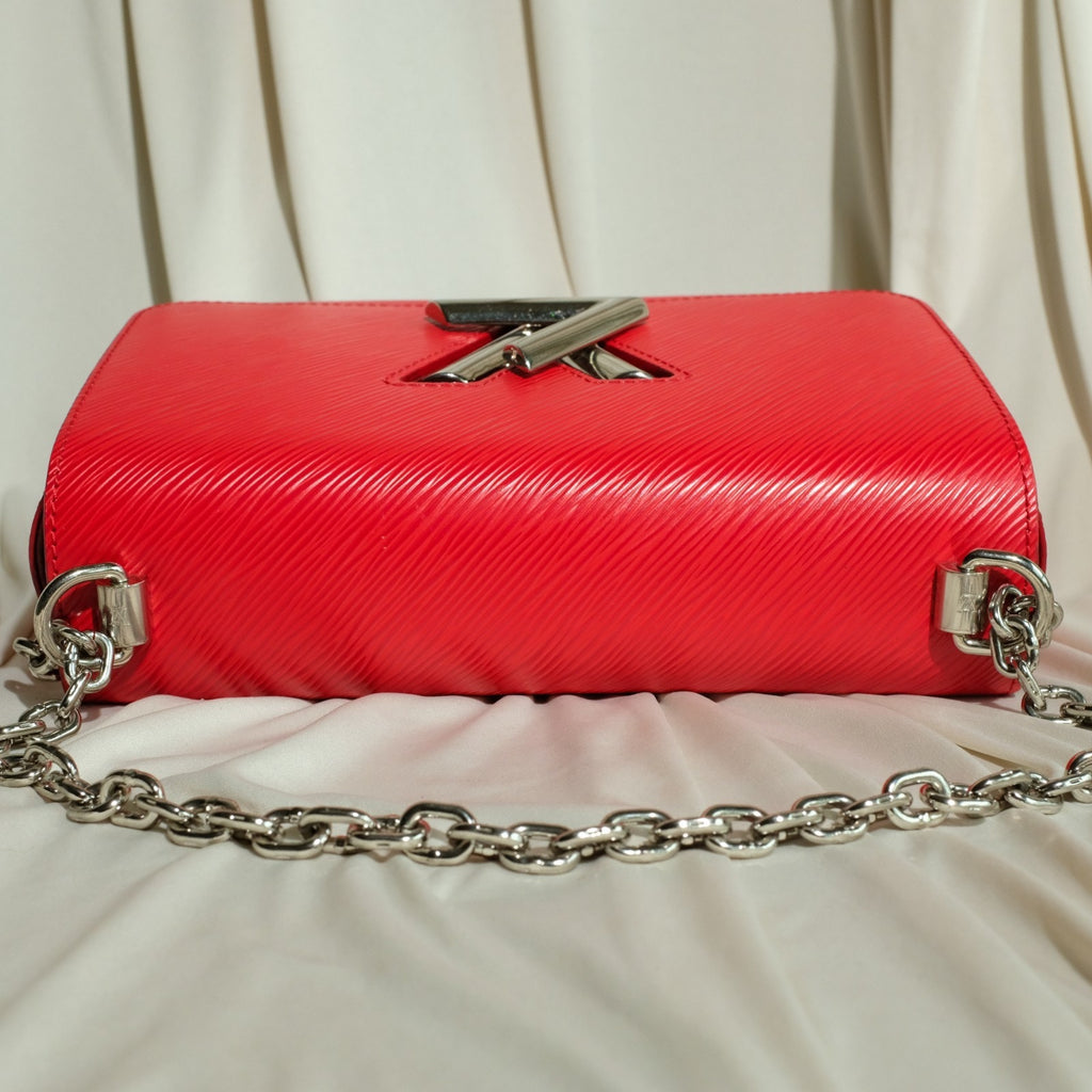 Louis Vuitton Twist MM Crossbody Bag - Red Epi Leather, Silver Hardware