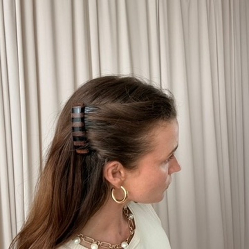 Brown & Black Hair Comb - Vintage, Classic, 4"