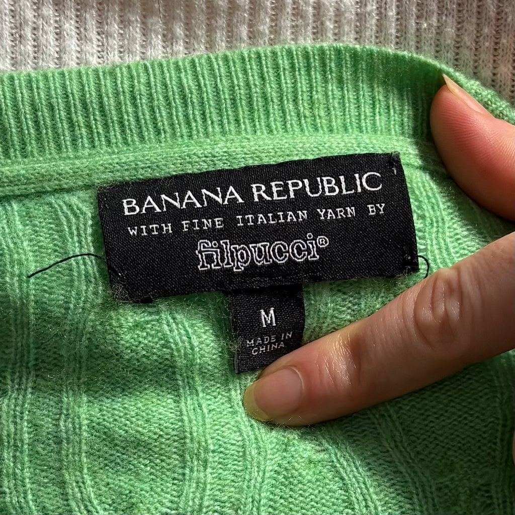 Banana Republic Filicci Lime Green Sweater - Size Medium