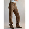 Vintage DG by Diane Gilman Light Brown Suede Straight Leg Pants