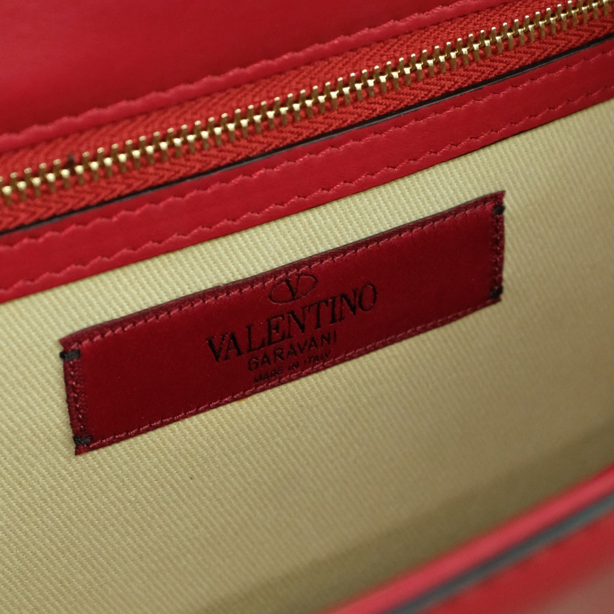 Valentino Garavani Glam Lock Rock Stud Red Shoulder Bag