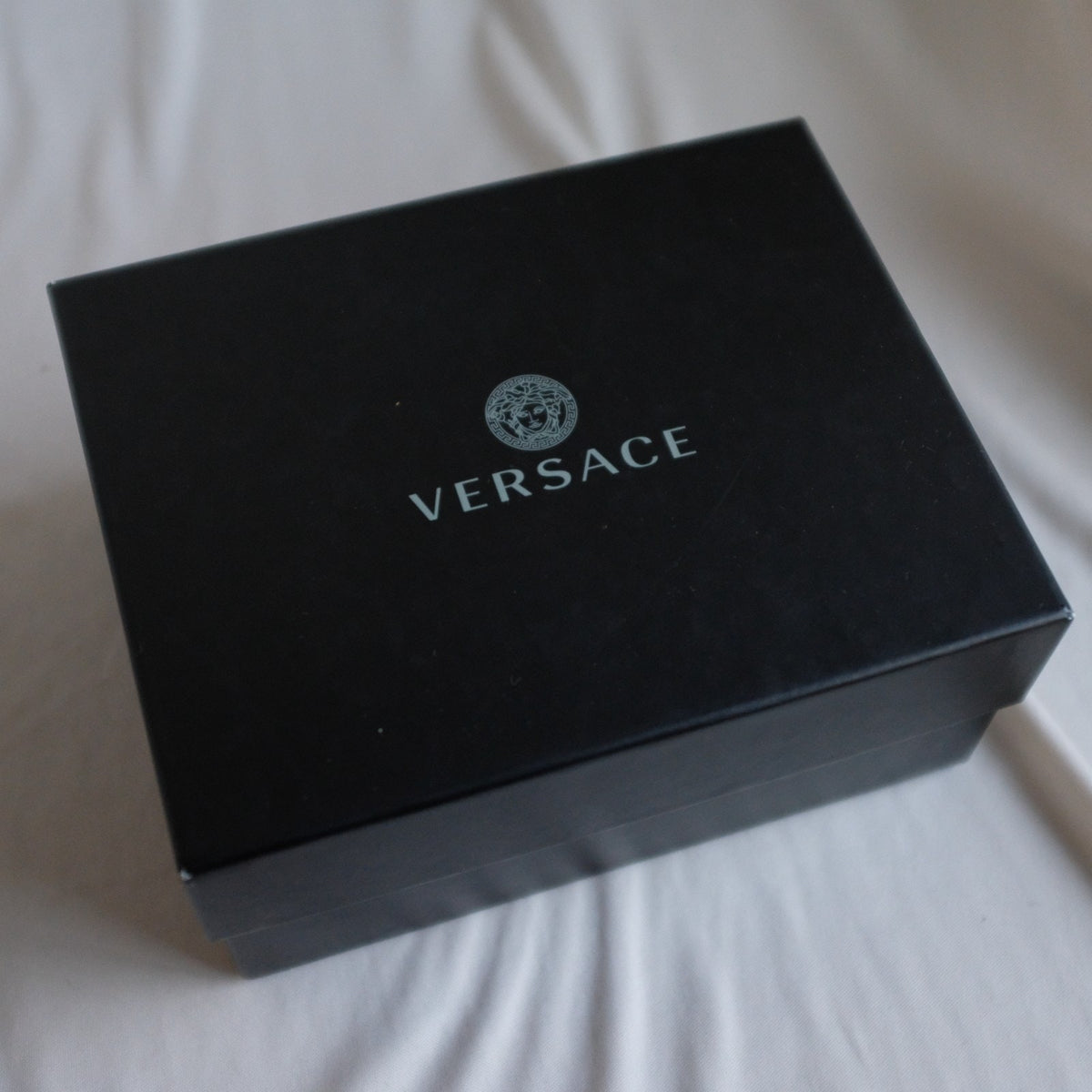 Versace La Greca Mini Bag Coated Canvas Monogram & Calf Leather -Black + Gray