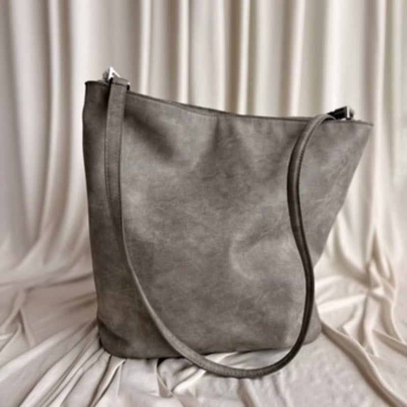 The Limited Grey Bucket Bag - Handle & Shoulder Strap, Vintage