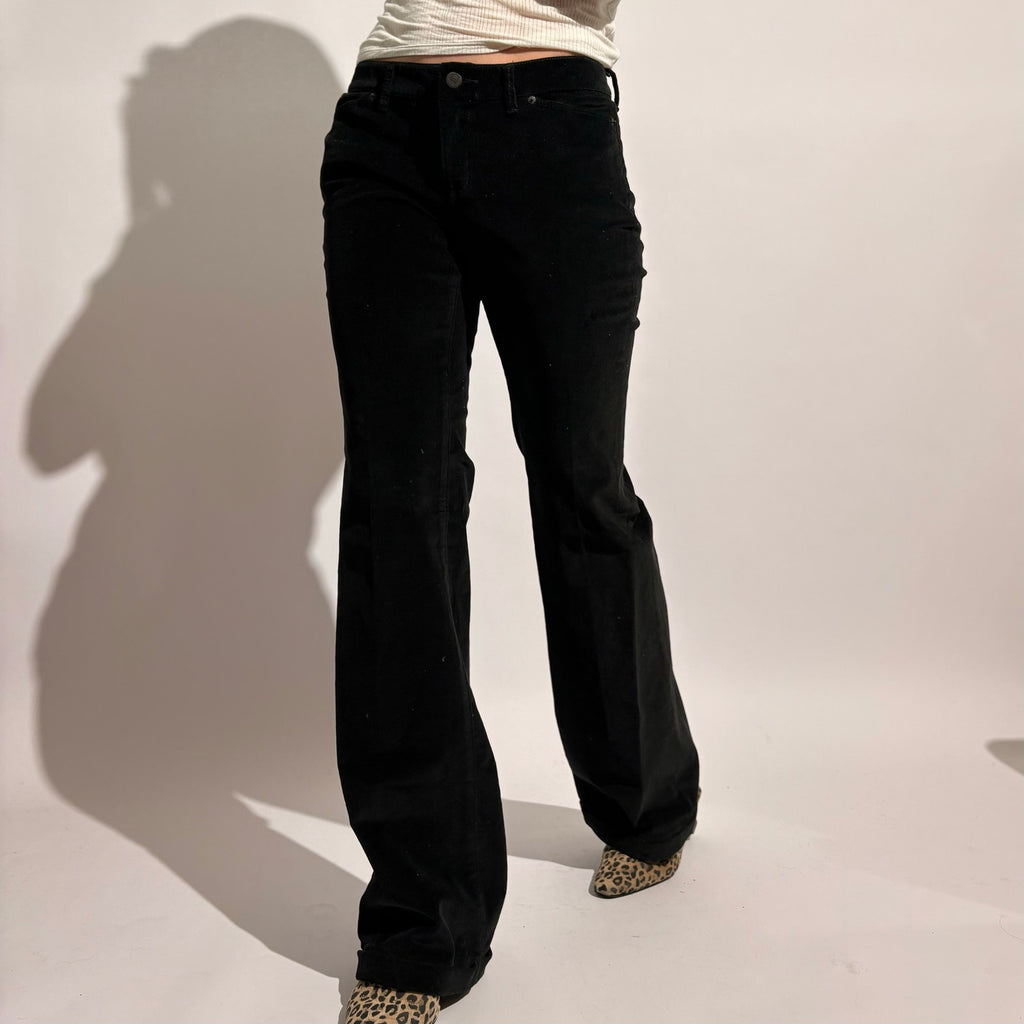 Banana Republic Black Velvet Bootcut Pants - NWT, Size 0
