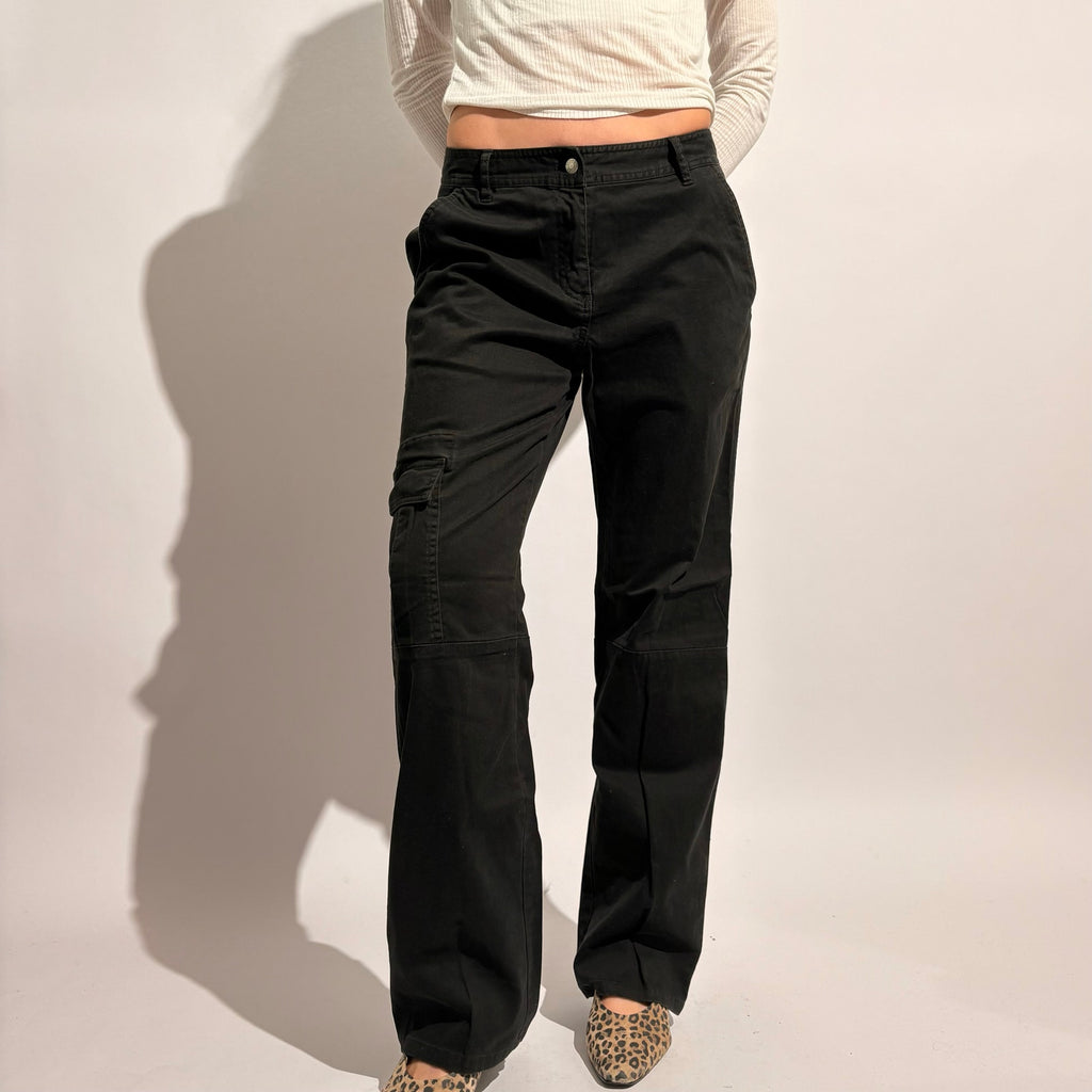 Vintage Chico's Black Low Rise Cargo Pants - Size 0
