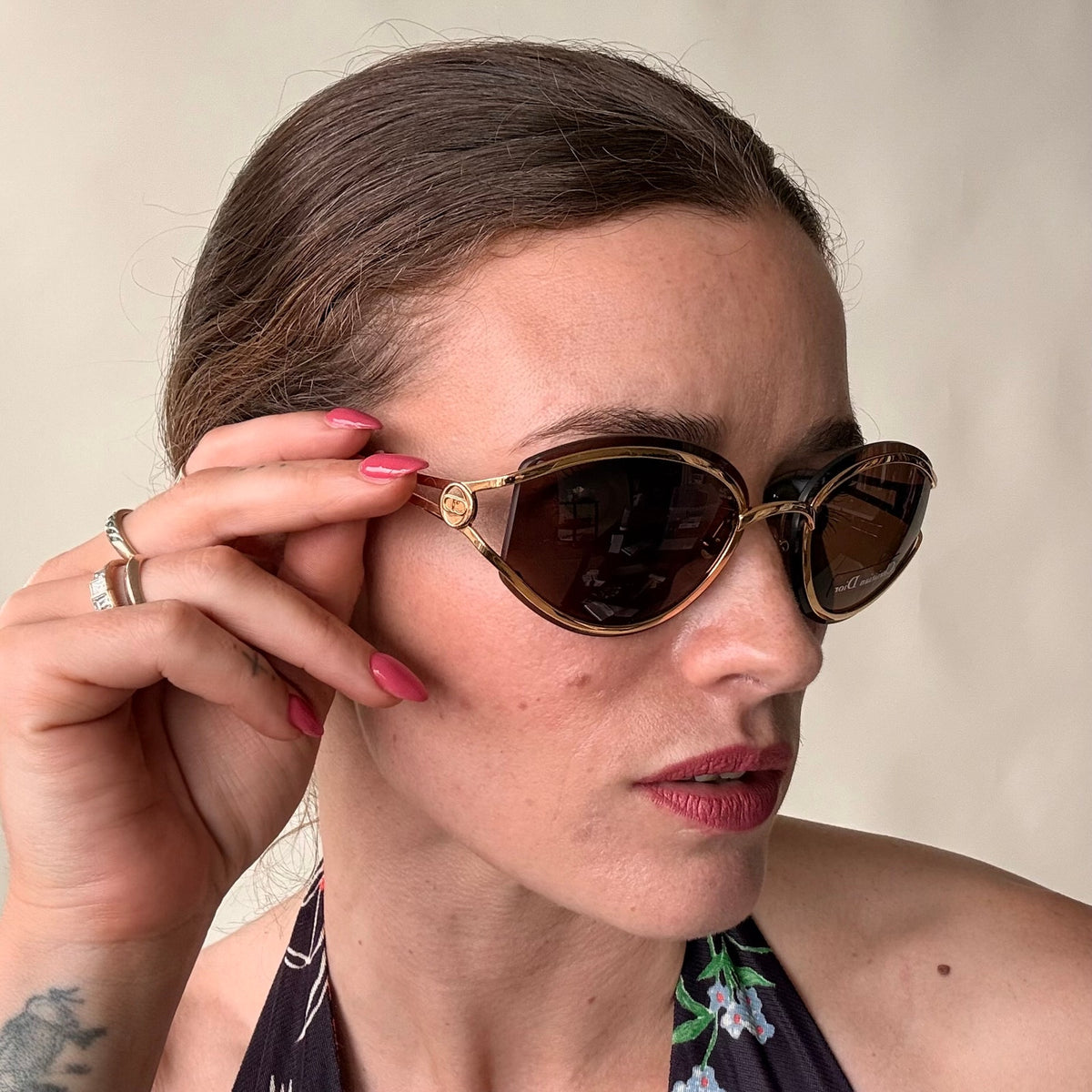 Vintage Christian Dior CD 2043 Copper Sunglasses - Austria, 1980s Deadstock