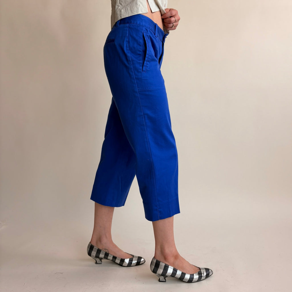 Ralph Lauren Sport Royal Blue Cropped Capris - Nautical Vibes, Size 4