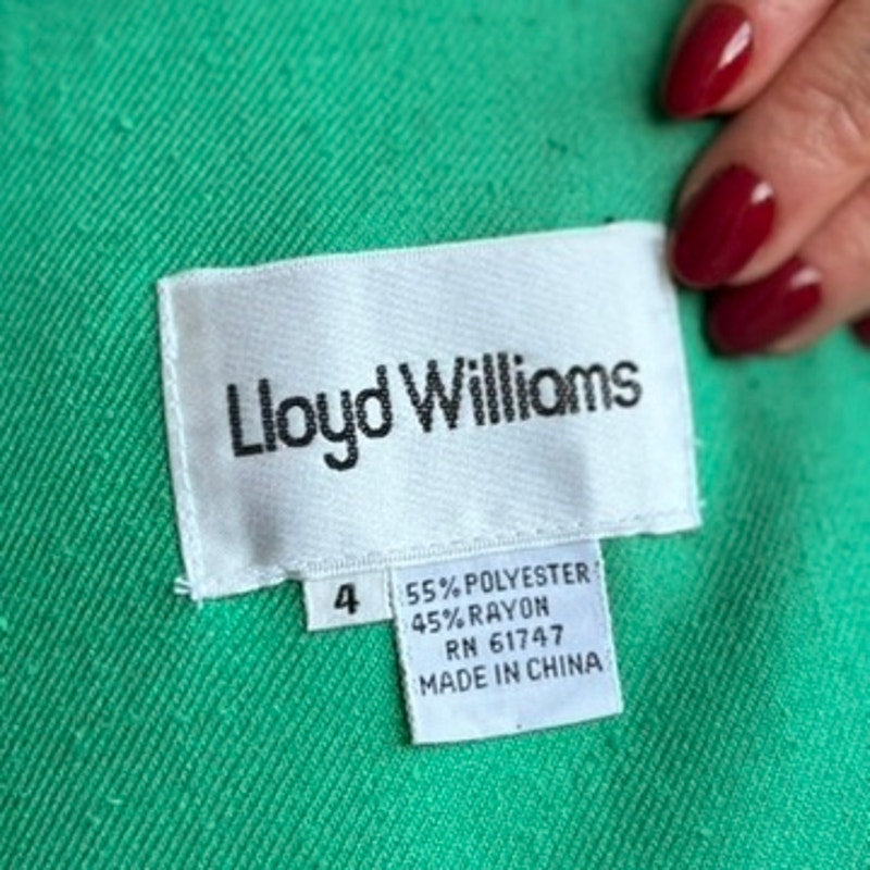 Lloyd Williams Green Blazer - Boxy Silhouette, Lightweight, Size 4