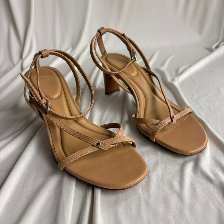 Vince Marilyn Strappy Sandals - Sable Beige Leather, Size 8
