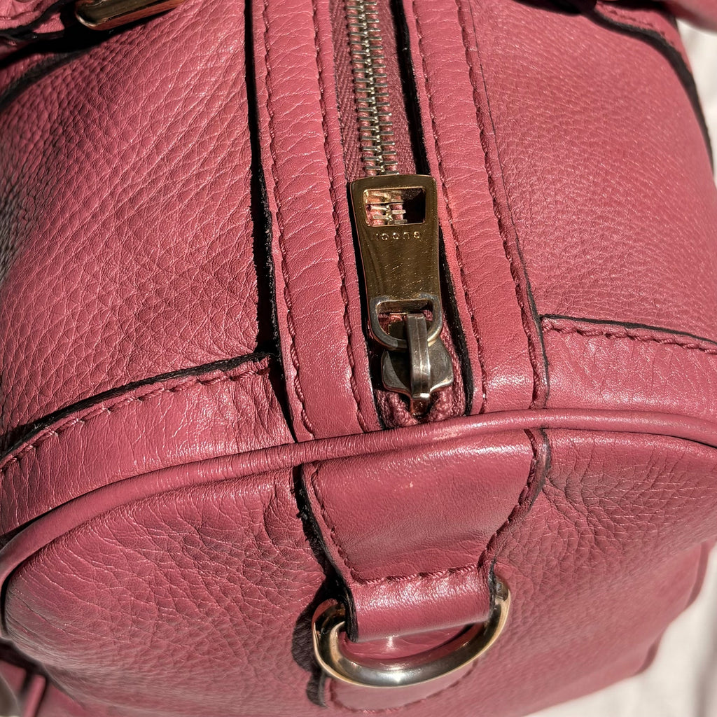 Gucci Web Joy Boston Bag Satchel - Pink Leather, Canvas Web Detail