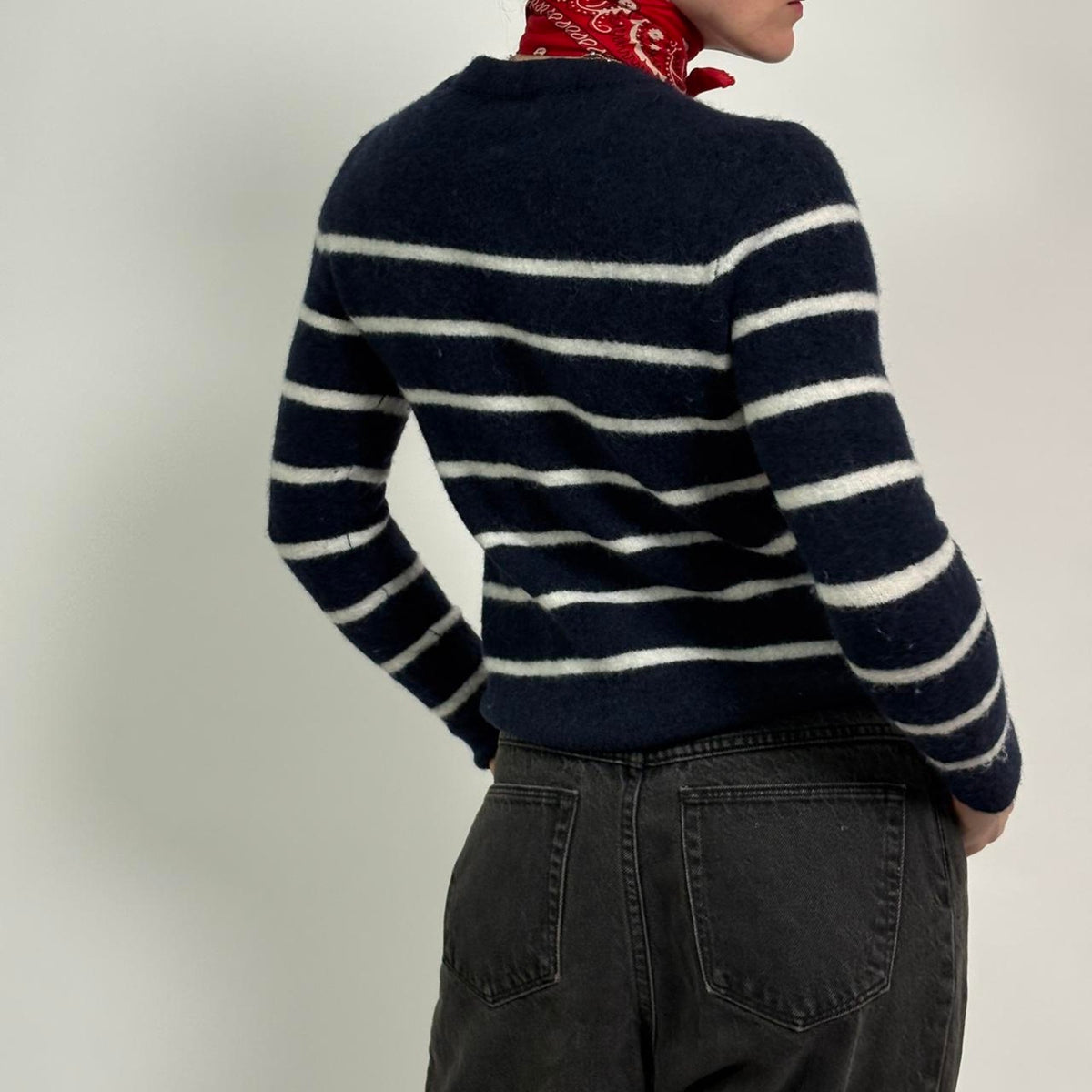 Vintage Navy & White Wool Blend Sweater | Banana Republic | Size Small