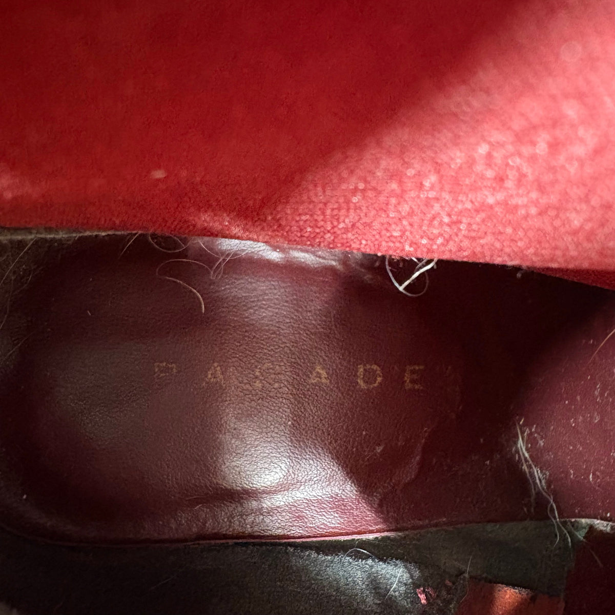 Vintage Parade Red Leather Ankle Boots - Size 7.5