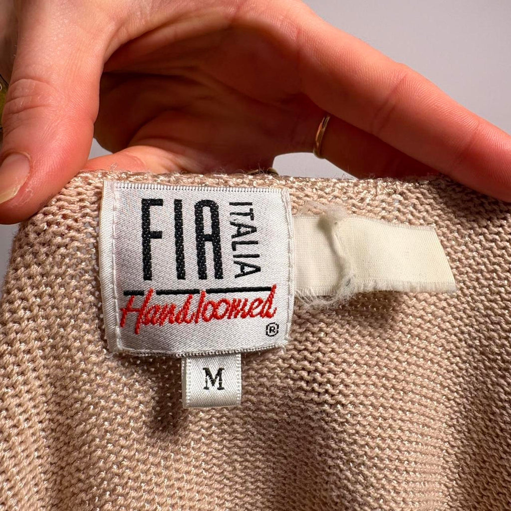 Vintage Fia Italian Hand-Loomed Knit Top - Size Medium